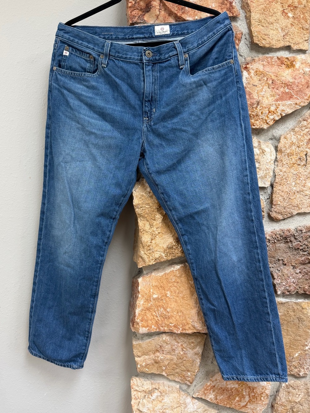 AG Adriano Goldschmied Women's Boyfriend Jeans - Light/Medium Blue Wash - Picture 3 of 8